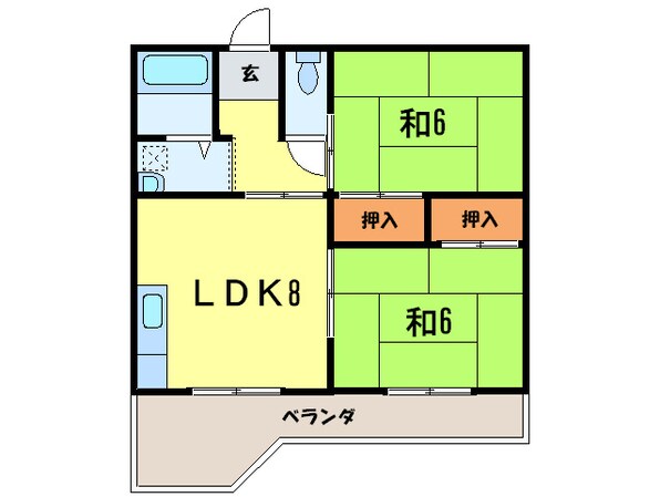 甲陽マンションの物件間取画像